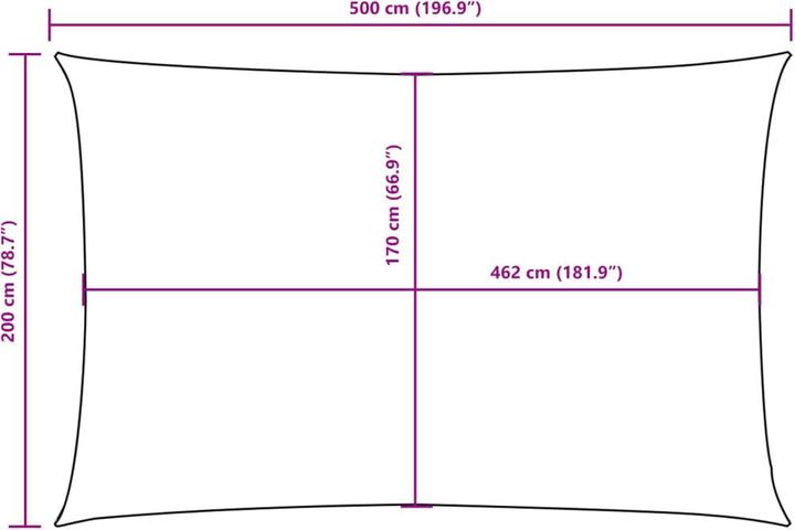 Produktbild VidaXL Sonnensegel (200 x 500 cm)