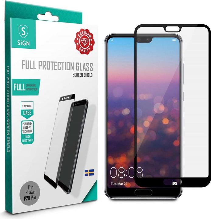 Immagine prodotto SIGN Huawei P20 Pro Protezione Schermo Completa Vetro Temperato - Nero (1 Pezzo/i, Huawei P20 Pro)