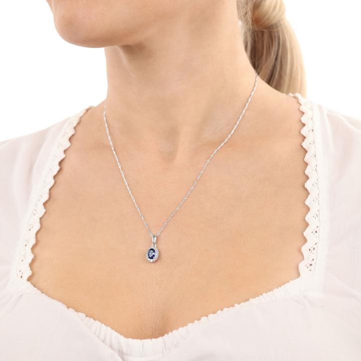 Produktbild Amor Halsschmuck für Damen, 925 Sterling Silber, Glas, Zirkonia synth. (Silber 925)