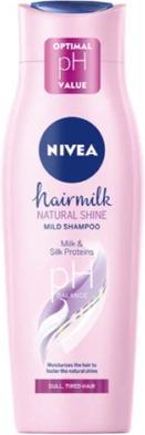 NIVEA Caring Shampoo with Milk and Silk Proteins for Glossy Hair without Shine Hair milk Shine (250 ml)