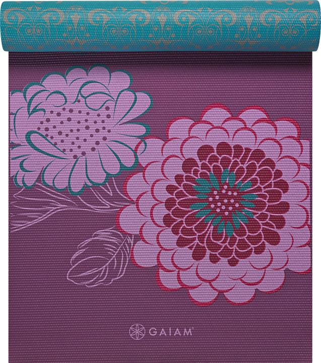 Actual product image Gaiam Reversible Kiku Yoga Mat 6mm,d design (6 mm)