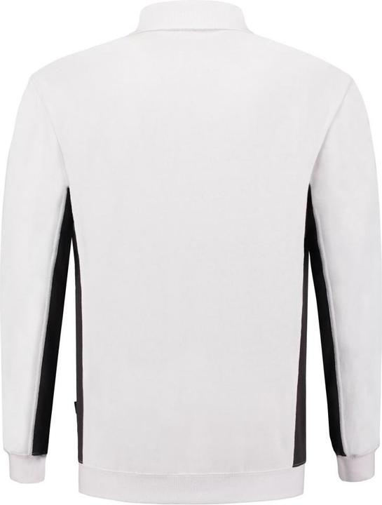 Produktbild Tricorp Sweatshirt Polokragen Bicolor Brusttasche WhiteDarkgrey Gr. L (L)