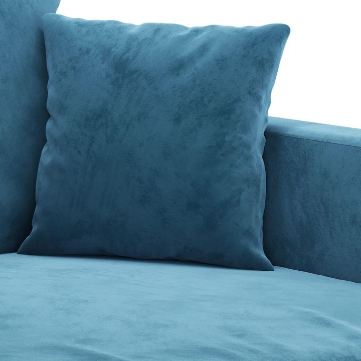 Produktbild VidaXL 3-Sitzer-Sofa Blau 180 cm Samt,Farbe: Blau,Material: Samt (3-Sitzer)