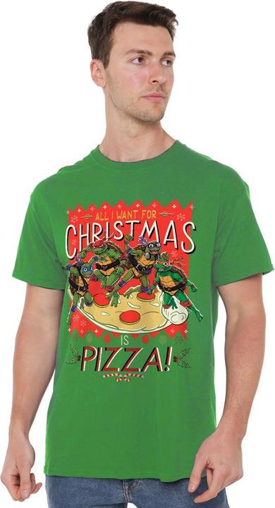 Immagine prodotto Teenage Mutant NT All I Want For Christmas Is Pizza Maglietta Uomo (XL)