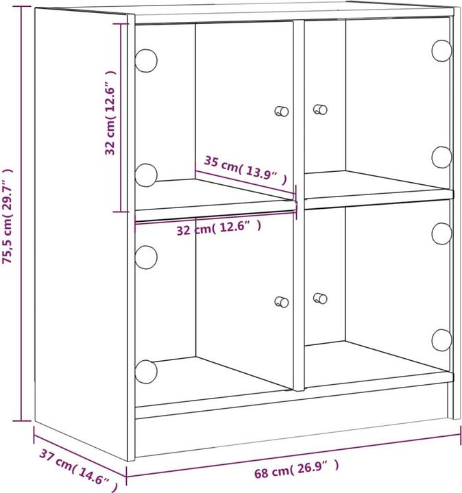Actual product image VidaXL Joash (68 x 37 x 75.5 cm)