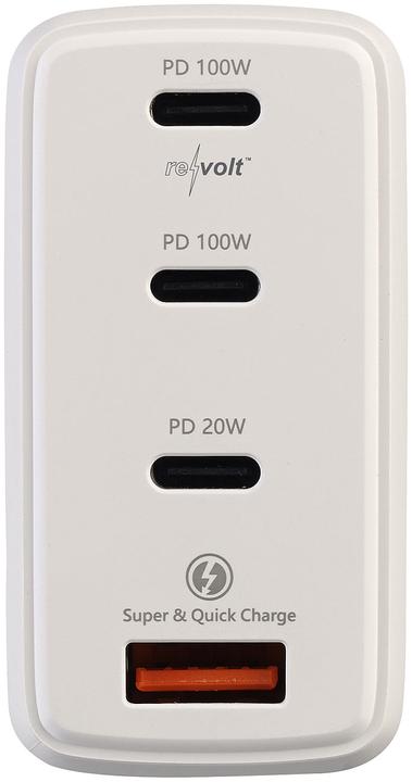 Produktbild Revolt 120-Watt-USB-C-Netzteil mit 4 Ports, GaN-Technologie (120 W)