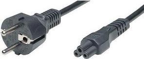 Produktbild RND Electronics AC-Netzkabel, Schutzkontaktstecker Typ F (CEE 7/7) - IEC 60320 C5, 1.5m, Schwarz (0.26 m)