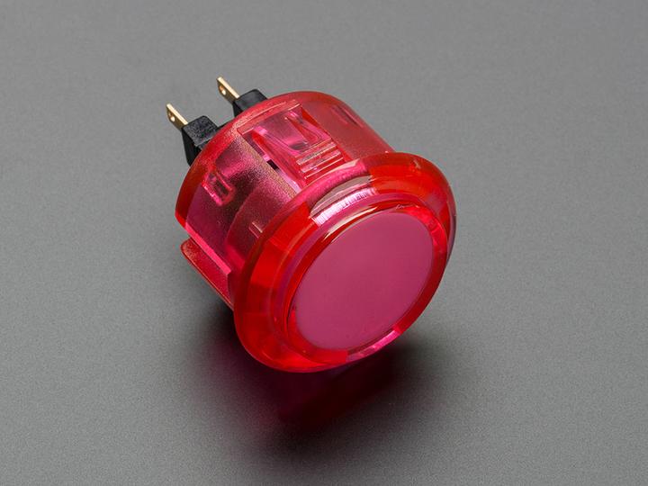 Produktbild OEM Arcade Button 30mm Pink Transparent