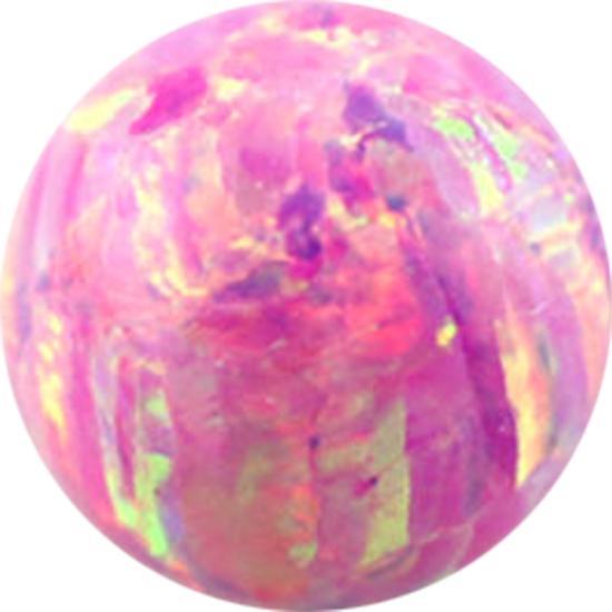 Star Piercing Kugel Opal pink (ohne Messing, Chirurgenstahl 316L)
