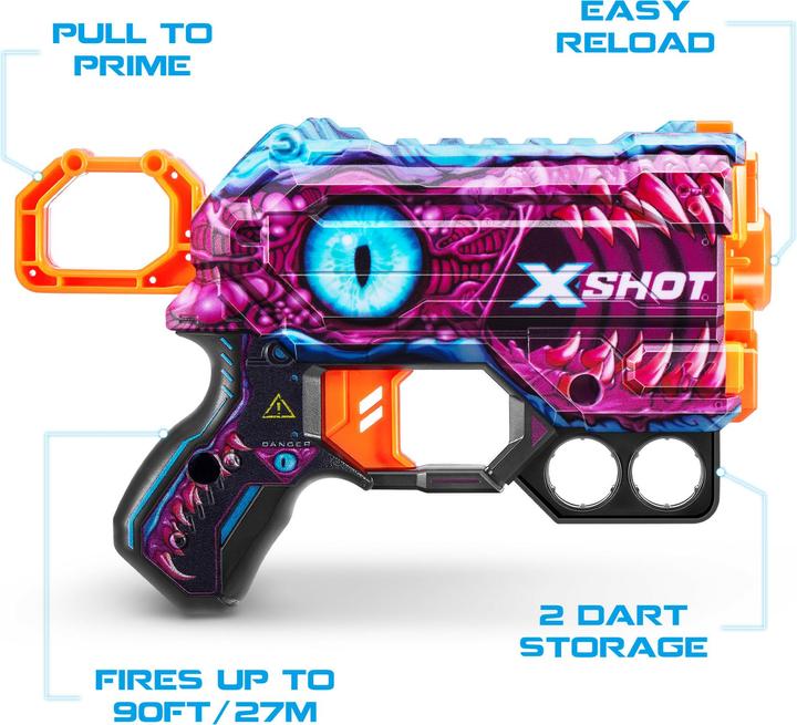 Actual product image Xshot Skin Menace 8 Dart Gun