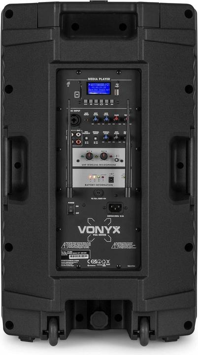 Image du produit speaker - Vonyx VSA700 - Enceinte à roulettes avec Bluetooth et 2 microphones sans fil - 1000W (Actif)