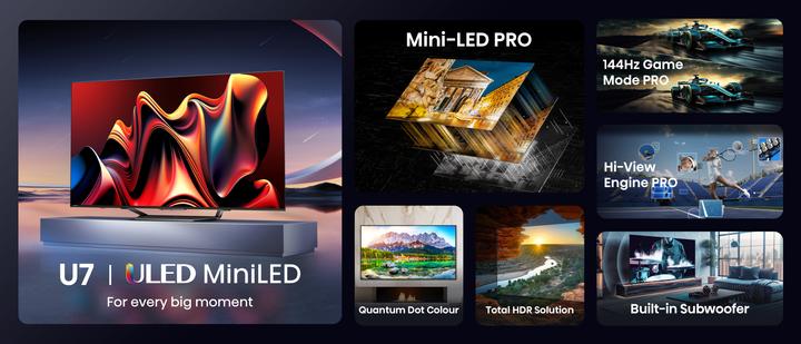 Actual product image Hisense TV 65U7NQ (65", U7K, LED, 4K, 2024)