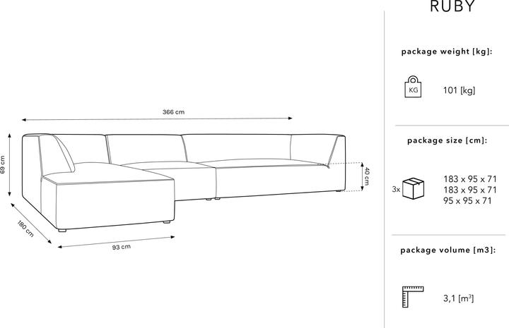 Produktbild Micadoni Ruby (Ecksofa)