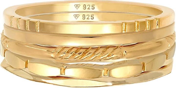 Actual product image Elli Organic, Ring Set, Twisted (56, 925 Silver)