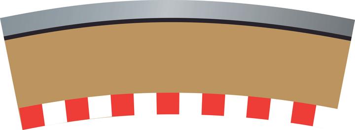 Produktbild Scalextric Border Curve 22,5 4 Stück