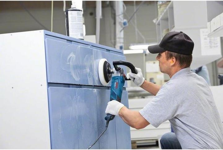 Produktbild Bosch Professional Polierer GPO 14 CE,1400-Watt, 2,5 kg, mit Zusatzgriff und D-Griff (Schwingschleifer, 1400 W)