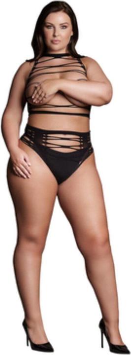 Actual product image Le Désir Helike XLV - Two Piece with Crop Top and Pantie - Plus Size (One size)