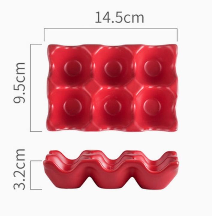 Image du produit Homerely Coquetier noble en céramique avec 6 compartiments (1 x)