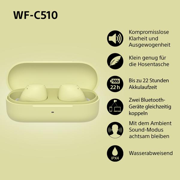 Produktbild Sony WF-C510 (keine Geräuschunterdrückung, 11 h, Kabellos)