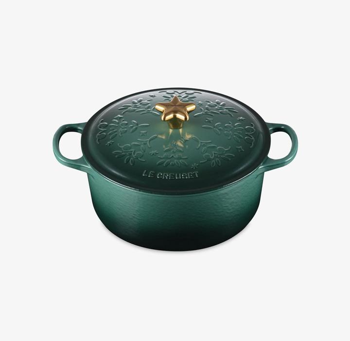 Produktbild Le Creuset Bräter Weihnachten nachtblau (24 cm, Bräter + Schmortopf, Gusseisen)