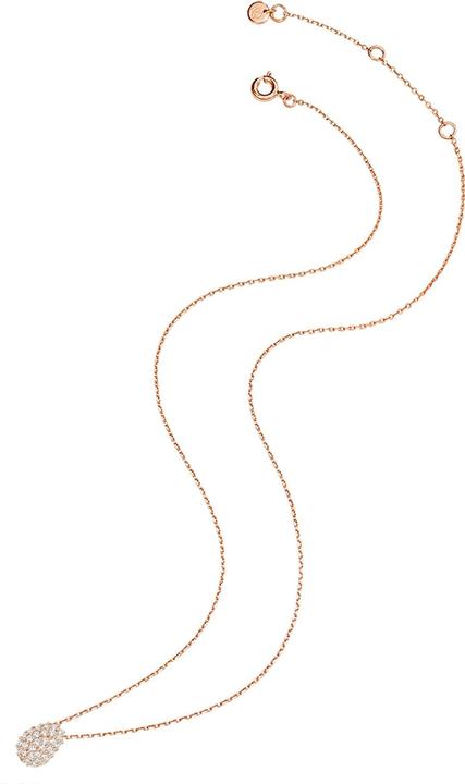 Immagine prodotto Glanzstücke München Catena da donna in argento sterling con zirconi in oro rosa 43,0 cm + 5,0 cm di estensione - 28977 (Argento, 43 - 48 cm)