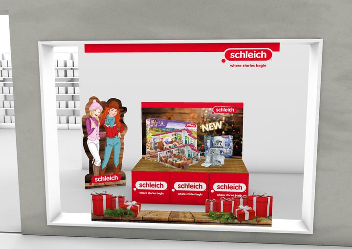 Actual product image Schleich Christmas 2024 shop window