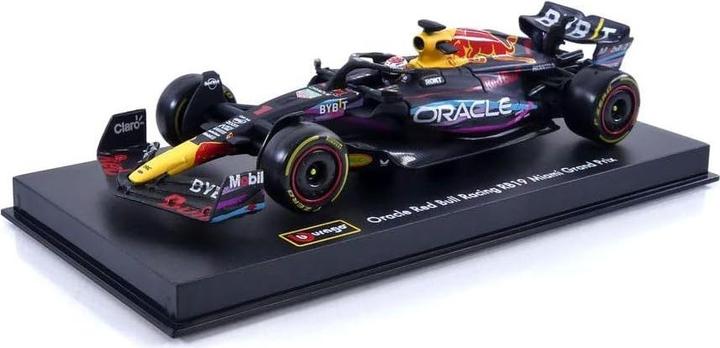 Image du produit Bburago Diecast 1:43 Formula Racing in Acrylic Box Red Bull RB19 Miami GP #Max Verstappen Ages 14+