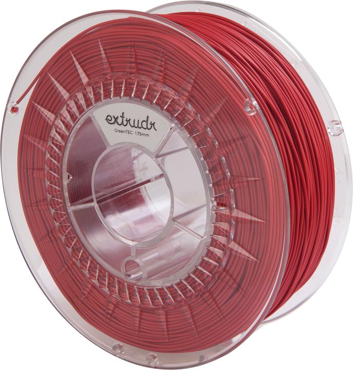 Actual product image Extrudr Filament Green-TEC Red 1.75mm 1.1Kg (bioTEC, 1.75 mm, 1000 g, Red)