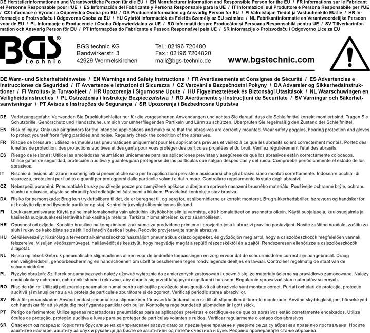 Immagine prodotto BGS Levigatrice a nastro pneumatica (Smerigliatrice)