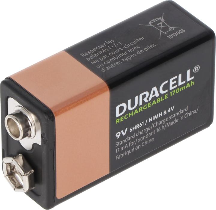 Produktbild Duracell Recharge Ultra (1 Stk., 9V Block, 170 mAh)