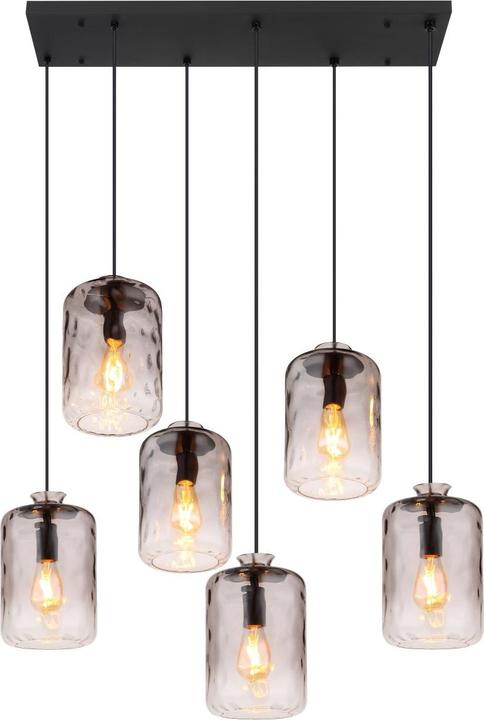 Actual product image Globo Pendant Lamp Metal Black Matt, 6xe27 (E27)