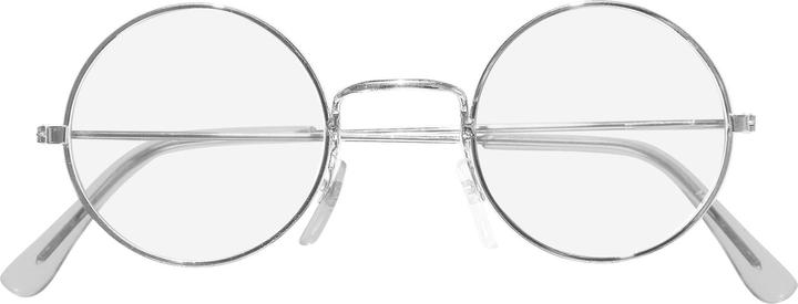 Actual product image Widmann Santa glasses metal round with silver lenses