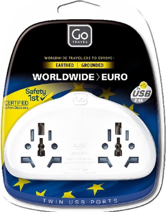 Produktbild Go Travel Weltweiter Duo Adapter USB Europa