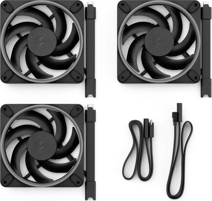 Image du produit Fractal D. Momentum 12 RGB 3-pack Black (120 mm)