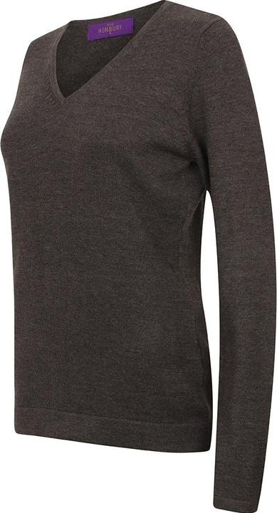 Actual product image Henbury Fine knit jumper with V-neck (XL)