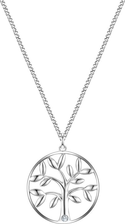 Immagine prodotto Glanzstücke München Donna Albero della Vita in argento sterling con diamanti coltivati in laboratorio Catena base da (Argento, 40 - 45 cm)