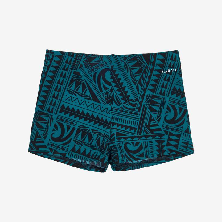 Nabaiji Badehose Boxer Jungen - 500 Fitib Fatu grün