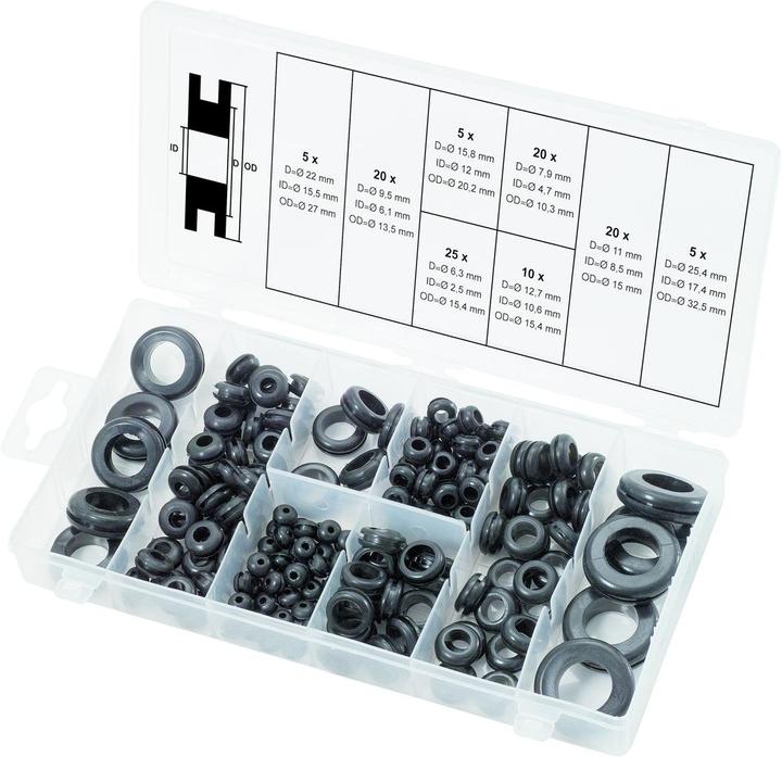 Actual product image KS Tools Assortment of rubber grommets, 110 pcs.