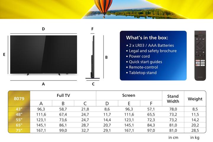 Produktbild Philips 75PUS8079/12 (75", LED, 4K, 2024)
