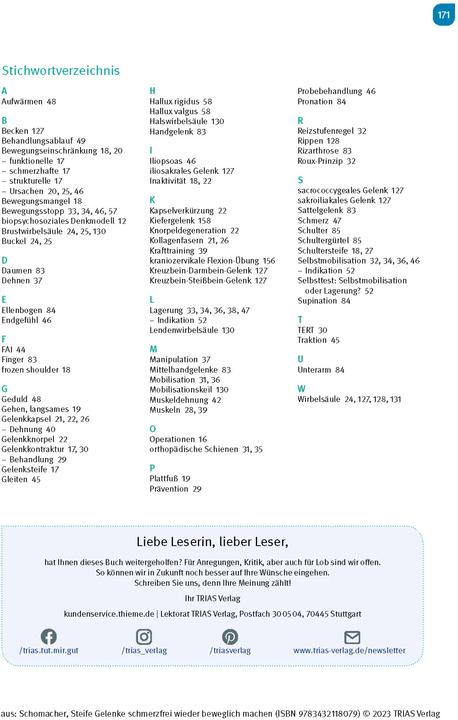 Produktbild Steife Gelenke schmerzfrei wieder beweglich machen (Deutsch, Jochen Schomacher, 2023)