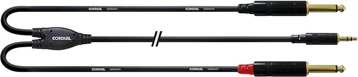Productafbeelding Cordial CFY 1.5 WPP - Y-adapter kabel 3,5mm jack - 2x 6,3mm mono jack (1.50 m, 3,5 mm aansluiting (AUX), Jack 6,3 mm)