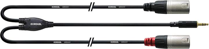 Cordial CFY 3 WMM-LONG - Cavo a Y / Jack 3,5mm - 2x XLR (3 m, XLR, Connettore da 3,5 mm (AUX))