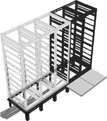 Middle Atlantic Raised Floor Support Angles 5 Bay for BGR 38"