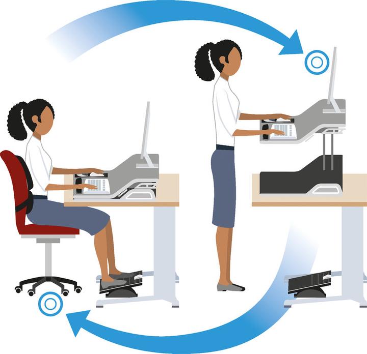 Actual product image Fellowes Lotus sitting/standing workstation