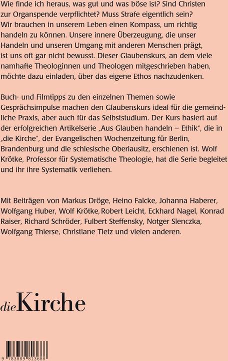 Actual product image Aus Glauben handeln - Ethik (German, Wolfgang Huber, Heino Falcke, Richard Schröder, Fulbert Steffensky, Jörg Hacker, 2013)