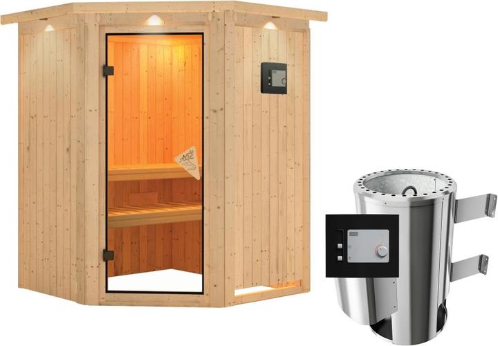 Immagine prodotto Karibu Nanja con corona sul tetto (Comando esterno Plug & Play da 3,6 KW)
