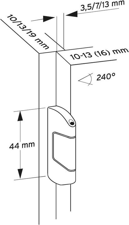 Actual product image Prämeta SERIES 3000 single-axis thin doorstop belts flat belt, door support 13