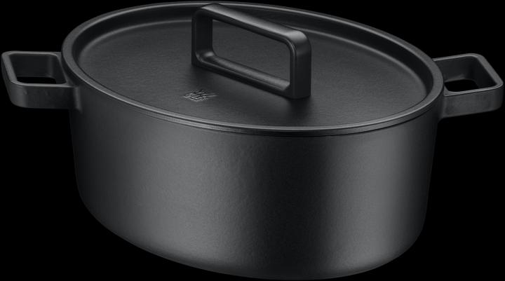 Actual product image WMF Flavour roasting pan oval, 33 x 26 cm, Black (33 cm, Casserole + Stewpot, Cast iron)