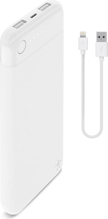 Actual product image Belkin Boost Charge Power Bank 10K Light.Connector+ Kabel (10000 mAh, 12 W, 37 Wh)