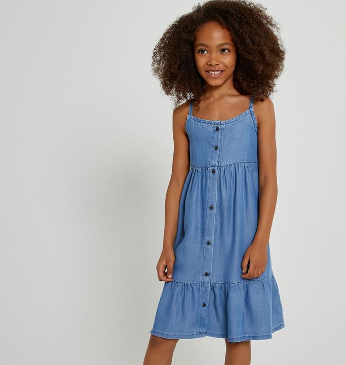 Immagine prodotto La Redoute Collections Abito con cinturino in denim chiaro (116)